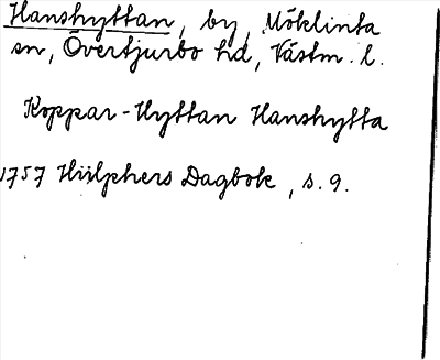 Bild på arkivkortet för arkivposten Hanshyttan