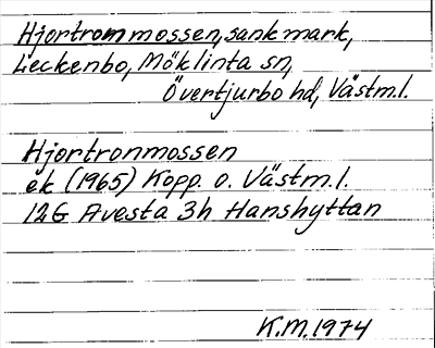 Bild på arkivkortet för arkivposten Hjortronmossen