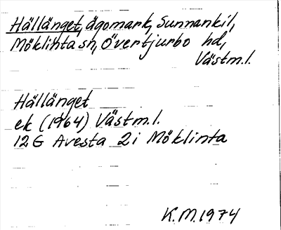 Bild på arkivkortet för arkivposten Hällänget