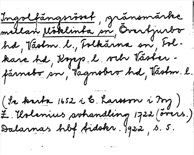 Bild på arkivkortet för arkivposten Ingolfängsröset
