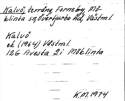 Bild på arkivkortet för arkivposten Kalvö
