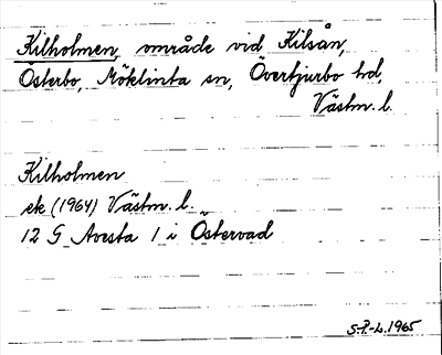 Bild på arkivkortet för arkivposten Kilholmen