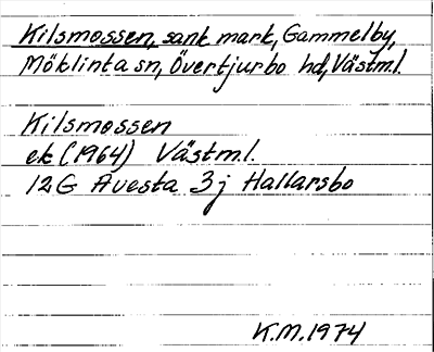 Bild på arkivkortet för arkivposten Kilsmossen