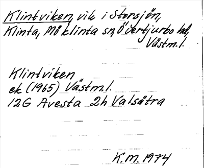 Bild på arkivkortet för arkivposten Klintviken