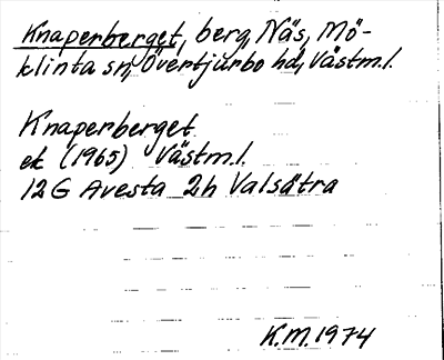 Bild på arkivkortet för arkivposten Knaperberget