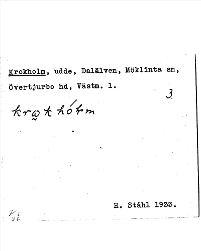 Bild på arkivkortet för arkivposten Krokholm