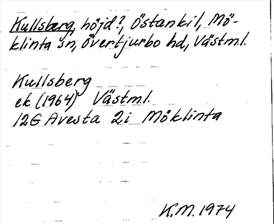Bild på arkivkortet för arkivposten Kullsberg