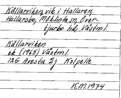 Bild på arkivkortet för arkivposten Källarviken