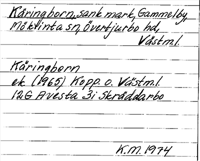 Bild på arkivkortet för arkivposten Käringborn