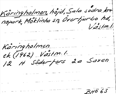 Bild på arkivkortet för arkivposten Käringholmen