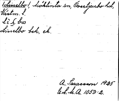 Bild på arkivkortet för arkivposten Lisselbo