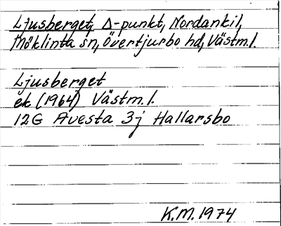 Bild på arkivkortet för arkivposten Ljusberget