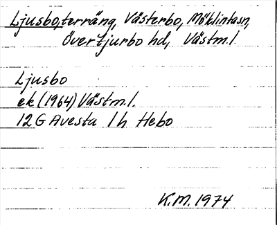 Bild på arkivkortet för arkivposten Ljusbo