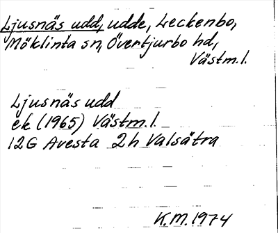 Bild på arkivkortet för arkivposten Ljusnäs udd