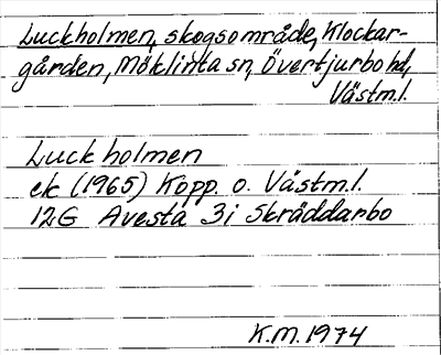 Bild på arkivkortet för arkivposten Luckholmen