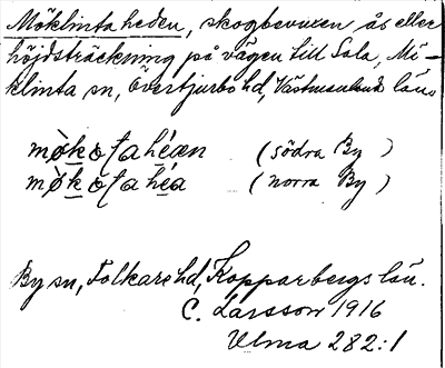 Bild på arkivkortet för arkivposten Möklintaheden