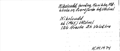 Bild på arkivkortet för arkivposten Nikolsudd