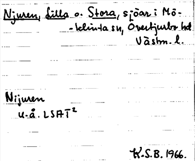 Bild på arkivkortet för arkivposten Njuren, Lilla o. Stora