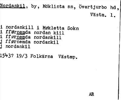 Bild på arkivkortet för arkivposten Nordankil