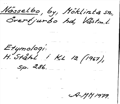 Bild på arkivkortet för arkivposten Nässelbo