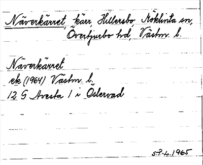 Bild på arkivkortet för arkivposten Näverkärret