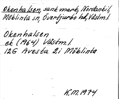 Bild på arkivkortet för arkivposten Okenhalsen