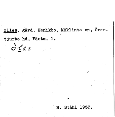 Bild på arkivkortet för arkivposten Olles