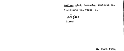 Bild på arkivkortet för arkivposten Pellas