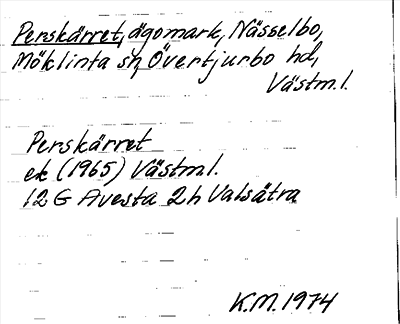 Bild på arkivkortet för arkivposten Perskärret