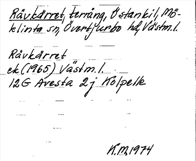 Bild på arkivkortet för arkivposten Rävkärret