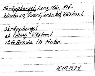 Bild på arkivkortet för arkivposten Skräppberget