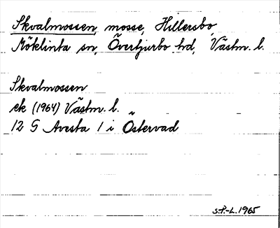 Bild på arkivkortet för arkivposten Skvalmossen