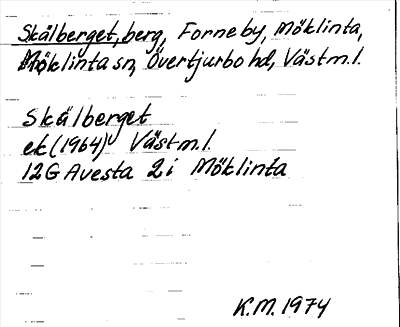 Bild på arkivkortet för arkivposten Skälberget