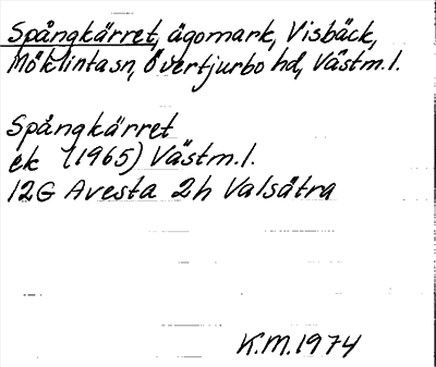 Bild på arkivkortet för arkivposten Spångkärret