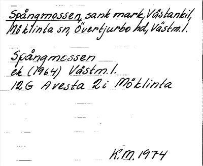 Bild på arkivkortet för arkivposten Spångmossen