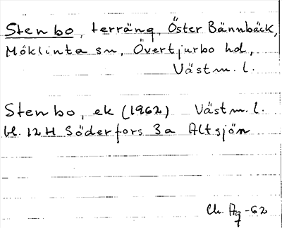 Bild på arkivkortet för arkivposten Stenbo