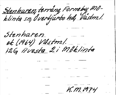 Bild på arkivkortet för arkivposten Stenharen