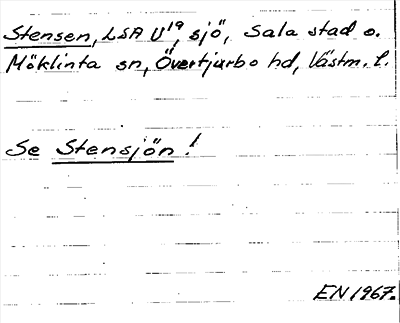 Bild på arkivkortet för arkivposten Stensen, se Stensjön