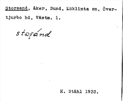 Bild på arkivkortet för arkivposten Storsand