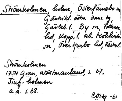 Bild på arkivkortet för arkivposten Strömholmen