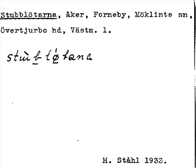 Bild på arkivkortet för arkivposten Stubblötarna