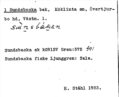 Bild på arkivkortet för arkivposten Sundsbacka