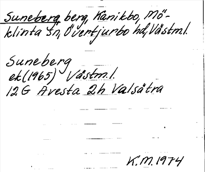Bild på arkivkortet för arkivposten Suneberg