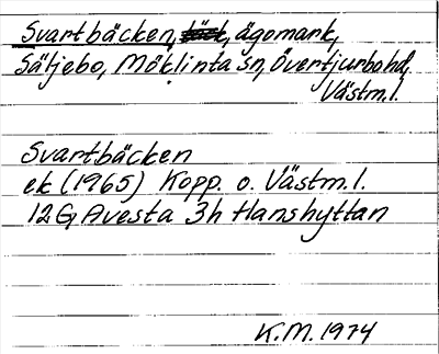 Bild på arkivkortet för arkivposten Svartbäcken