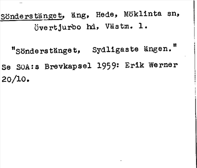Bild på arkivkortet för arkivposten Söderstänget