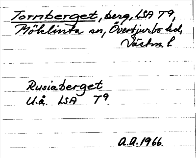 Bild på arkivkortet för arkivposten Tornberget