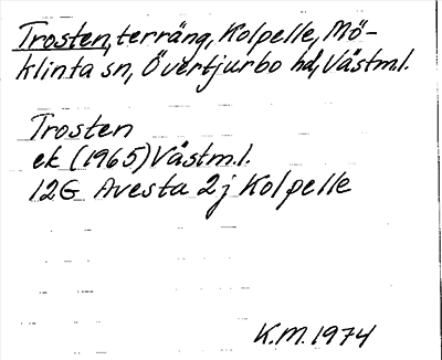 Bild på arkivkortet för arkivposten Trosten
