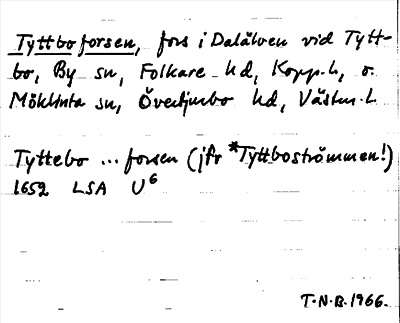 Bild på arkivkortet för arkivposten Tyttboforsen