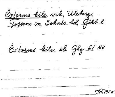 Bild på arkivkortet för arkivposten Östorms kile