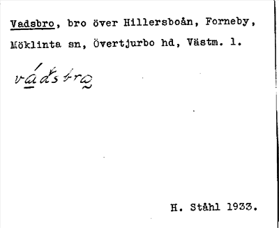 Bild på arkivkortet för arkivposten Vadsbro